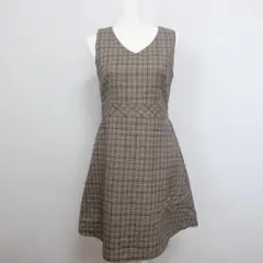 マジェスティックレゴン　ミニワンピース　ノースリーブ　チェック　レトロ