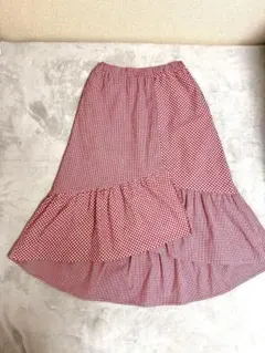 セール中【美品】w closet ロングスカート　千鳥柄　レトロ　華やか