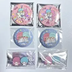 サンリオ リトルツインスターズ キキララ 缶バッジ ラバーチャーム