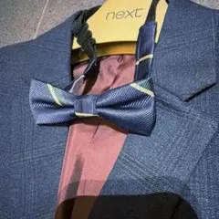 nextフォーマルスーツ タイ３種付き 8y130サイズ グレンチェック柄