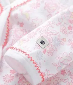 新品　プチバトー　ロンパース　カバーオール　ベビー　70cm　12M　ピンク系