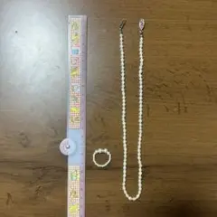 淡水パールネックレスとリングセット