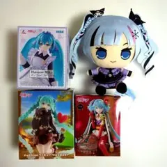 初音ミク フィギュア 雪ミク×クロミぬいぐるみ４点セット
