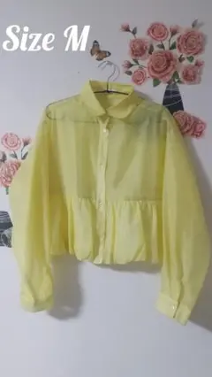 裾フリル シャツ