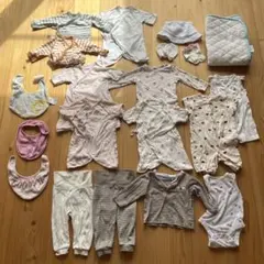 ベビー服・ベビー小物　20点セット　女の子　スタイ　ロンパース　肌着　ユニクロ