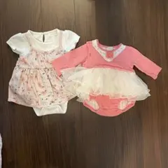 kid's zoo 7長袖 mamaraku 花柄 70 半袖 2点セット