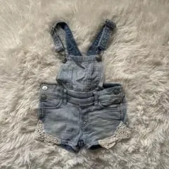【美品】デニム オーバーオール ショートパンツ 90cm H＆M