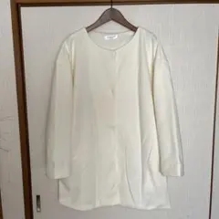 ノーカラーハーフコート