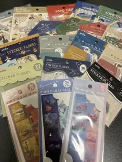 100円ショップ コラージュ素材 フレークシール まとめ売り