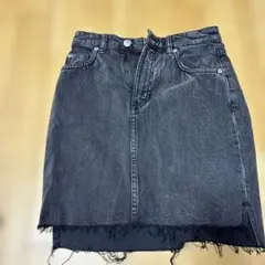 H&M デニムミニスカート ブラック 32のサムネイル