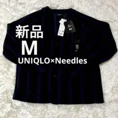 【新品タグ付き】UNIQLO×Needles フリースカーディガン M 黒
