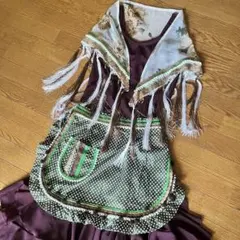 フラメンコ　シージョ　エプロン　セット　ハンドメイド　リメイク　水玉のサムネイル