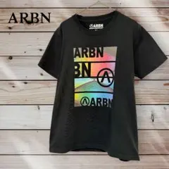 ARBN エアボーン /半袖Tシャツ ブラック グラデーション ロゴ入りのサムネイル