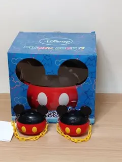 【新品未使用】ミッキーバスケット＆ミッキースナックケース２個セット