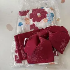 浴衣 帯セット 椿柄　作り帯付き ボヌールセゾンのサムネイル
