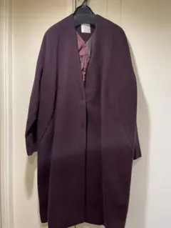 AG by aquagirl ノーカラーコート（バーガンディー）