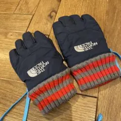 THE NORTH FACE キッズ手袋 ネイビー 赤 J-XSサイズ