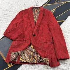 ETRO 【22年】テーラード ジャケット レッド ペイズリー柄 VV289のサムネイル