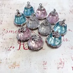 アクセサリーパーツまとめ売り ゼリーチャーム シルバー 10個