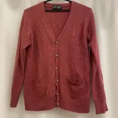 EASTBOY 赤 Vネック カーディガン