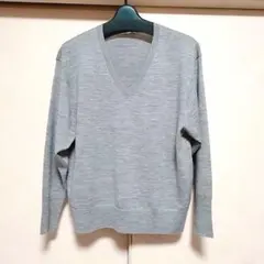 グレー Vネック ニット 長袖