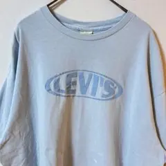 Levi’sオーバルロゴTシャツ USA製水色 シングルステッチ 90s00s