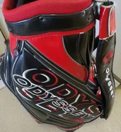 人気高級ODYSSEY キャディバッグ 赤黒