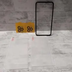 豪華セット iPhone 13 / 14 ガラスフィルム 2枚 カメラ保護 枠付