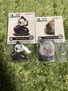 NieR nier 15周年記念くじ　D賞ミニアクリルパネル　E賞ラバー　2B