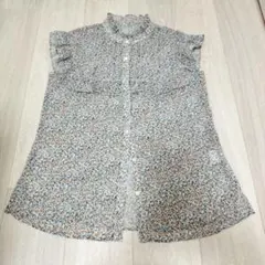 JUSGLITTY 花柄 フリルブラウス 半袖のサムネイル