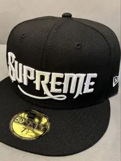 Supreme 59FIFTY ブラック キャップ 7 1/2