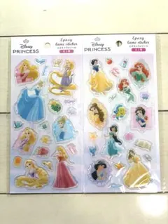 ディズニー　プリンセス　エポキシラメシール　2種類セット　24時間以内発送