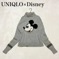 【ユニクロ×ディズニー】 ミッキーニットセーター(M)クロップド丈 可愛い 希少