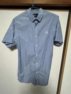 Fred Perry 半袖シャツ ブルー スリムフィットのサムネイル