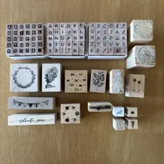 はんこ スタンプ　まとめ売り セリア　作家様　アルファベット