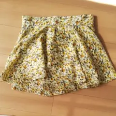 キュロット花柄ショートパンツ