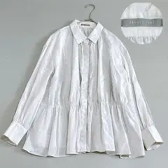 限定モデル✨24SS セオリーリュクス　ギャザーシャツカラー ブラウス　比翼仕立