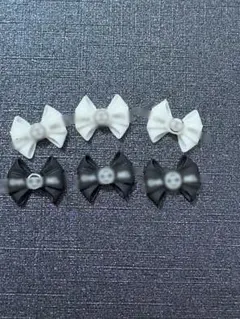 リボン　ロゴネイルパーツ　6個セット