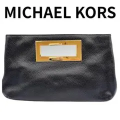 MICHAEL KORS マイケルコース クラッチバッグ ブラック ゴールド金具のサムネイル