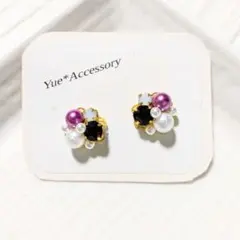 D-248　ハンドメイド☆ビジューピアス／イヤリング