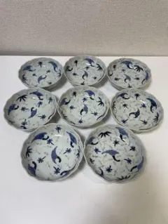おしゃれな古伊万里」色絵皿 (直径14cm 高さ2.5cm) 3客セット 骨董