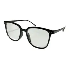 伊達メガネ ブラック クリアレンズ 眼鏡 メンズ レディース 取り外し可