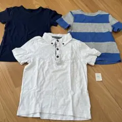 【OLD NAVY等/まとめ/90cm位？】子どもTシャツ&襟付き3枚セットのサムネイル