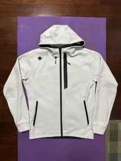 デサント フード付きジャケット　パンツ　セットアップ　M/L ホワイト/ブラック