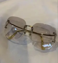 HOYA ビンテージ サングラス パープル ゴールドテンプル リムレス メガネのサムネイル