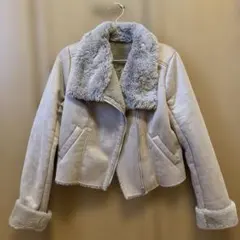 ROYAL PARTY フェイクファーライダースジャケット