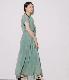 Audrey and John Wad楊柳シフォンウエストタックシアーワンピースのサムネイル