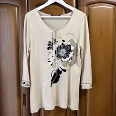 週末お値下げ LEONARD FASHION 七部袖ニットチュニック - メルカリ