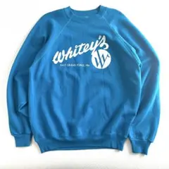 美色　80s 90s ビンテージ　アメリカ製　ヘインズ　スウェット　ターコイズ