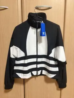 adidas ナイロンジャケット ブラック/ホワイト